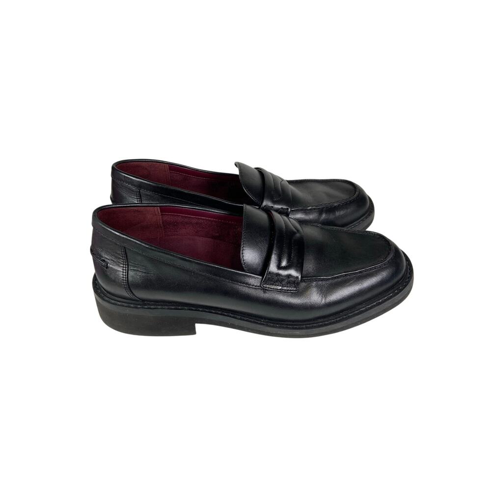 Vionic Black Leather Caitlin Loafers Slip On Size 11